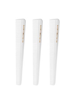 Allegro Combs Allegro Combs #450 Tapered Hair Cutting Combs Barber Hairstylist Women's Beard Combs Men's Pocket Combs 3 Units. (White)  - Image 1
