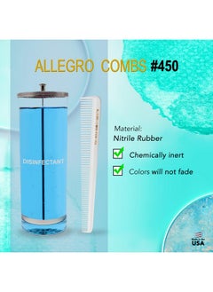Allegro Combs Allegro Combs #450 Tapered Hair Cutting Combs Barber Hairstylist Women's Beard Combs Men's Pocket Combs 3 Units. (White)  - Image 4