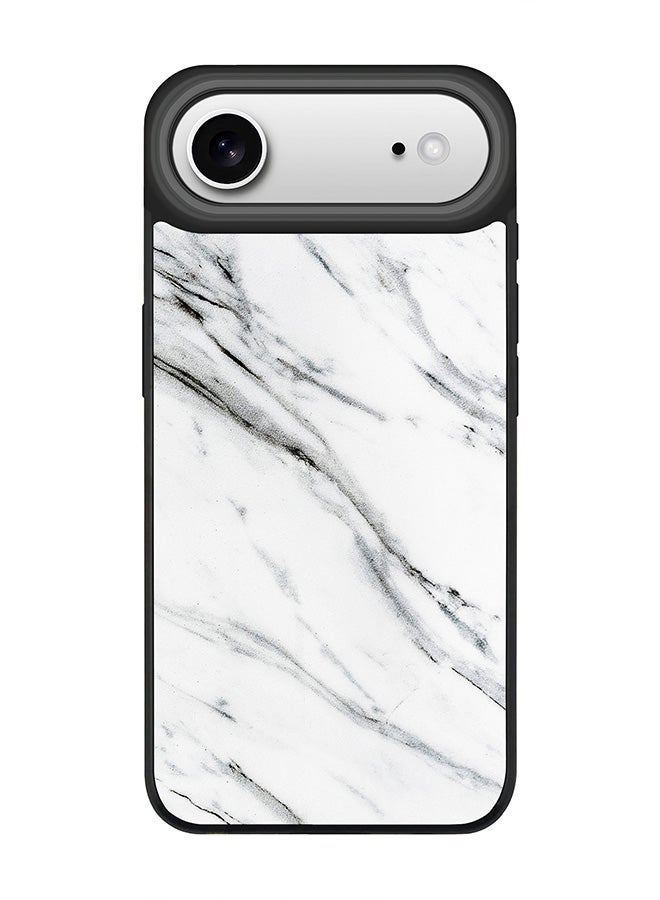 Stylizedd iPhone Air Case, [Compatible with MagSafe] Slim Magnetic cover Phone Case iPhone Air -Marble Print Grey White - Image 1