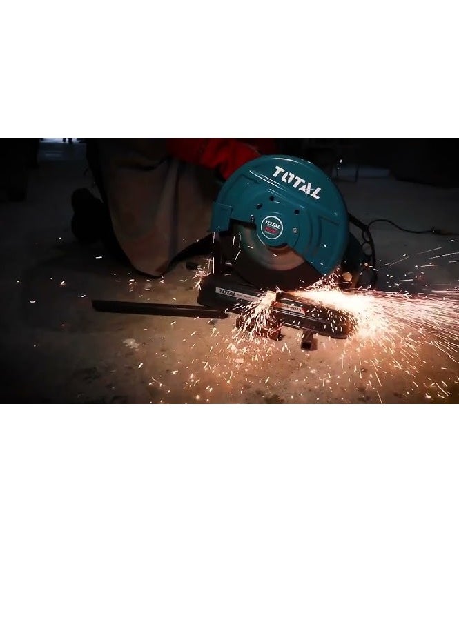 TOTAL Total Cut Off Saw 2200W, 355mm Blade, 3700rpm, 220-240V, Ideal for Cutting Pipes, Steel & Bars, Includes Cutting Disc – TS223589  - Image 4