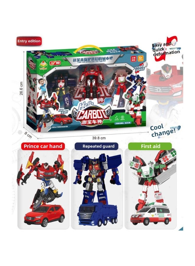 Coffee Treasure Car God Genuine Authorized Fit Sliding Deformation Car Robot Model Children Gift King Kong Toy-Color:【Yuetong Suit】 Trump Card + Reload + First Aid - Image 1