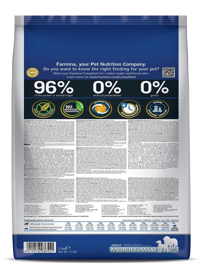 FARMINA N&D Ocean Dog Dry Pet Food, Grain Free, Adult Medium & Maxi Breed, 2.5 Kg, Codfish,Pumpkin & Orange, - Image 2
