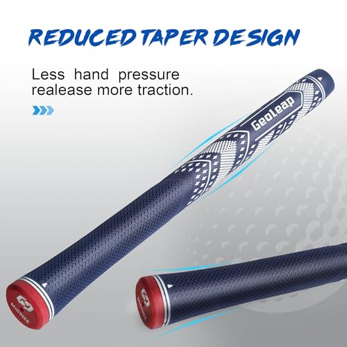 Geoleap Golf Grips Set of 13- Soft Reduce Taper Design Provides High Traction and Performance,13 Golf Club Grips with 15 Tapes or with All Repair Kits for Choice. - Image 2