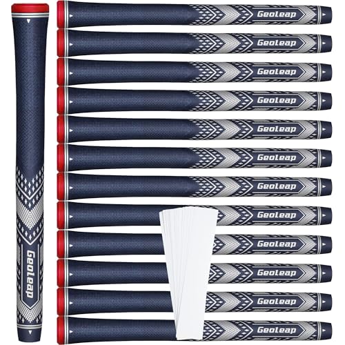 Geoleap Golf Grips Set of 13- Soft Reduce Taper Design Provides High Traction and Performance,13 Golf Club Grips with 15 Tapes or with All Repair Kits for Choice. - Image 1
