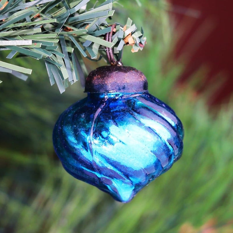 Indian-Shelf IndianShelf 50 Vintage Colourful Turnip Christmas Ornaments Unique Glass Christmas Balls for Christmas Tree Halloween New Year Valentine Day Holidays Event Wedding Party Decor1 Inch - Image 3