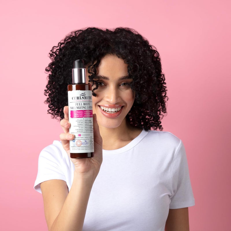 CURLSMITH - Full Body Volumizing Hair Lotion, Curl Definition, Instant Volume and Non-Sticky, for Wavy, Curly or Coily Hair, Vegan (237ml/8fl oz) - Image 4