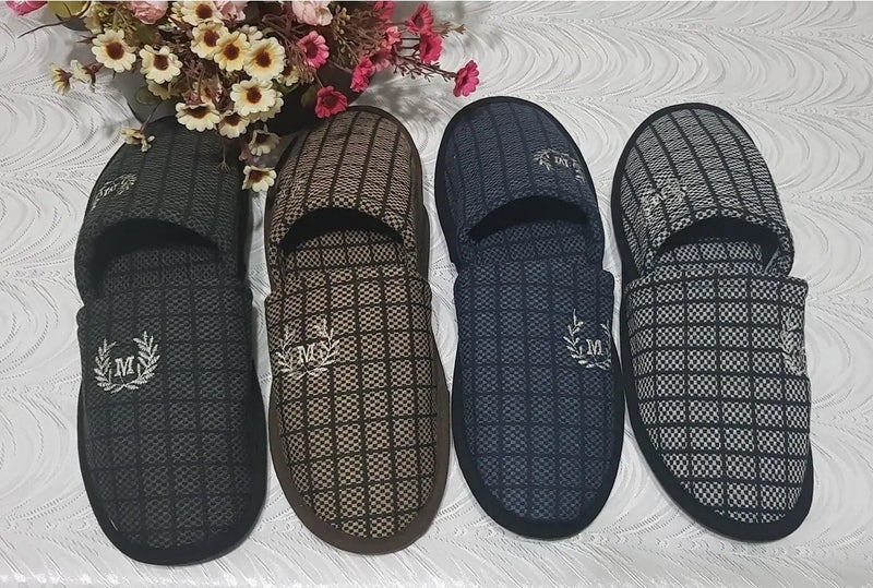 Nisanur Shoes Pack of 4 Men's House Slippers-Guest Slippers-Dowry Bundle Slippers-Groom Slippers-Balcony Slippers - Image 1
