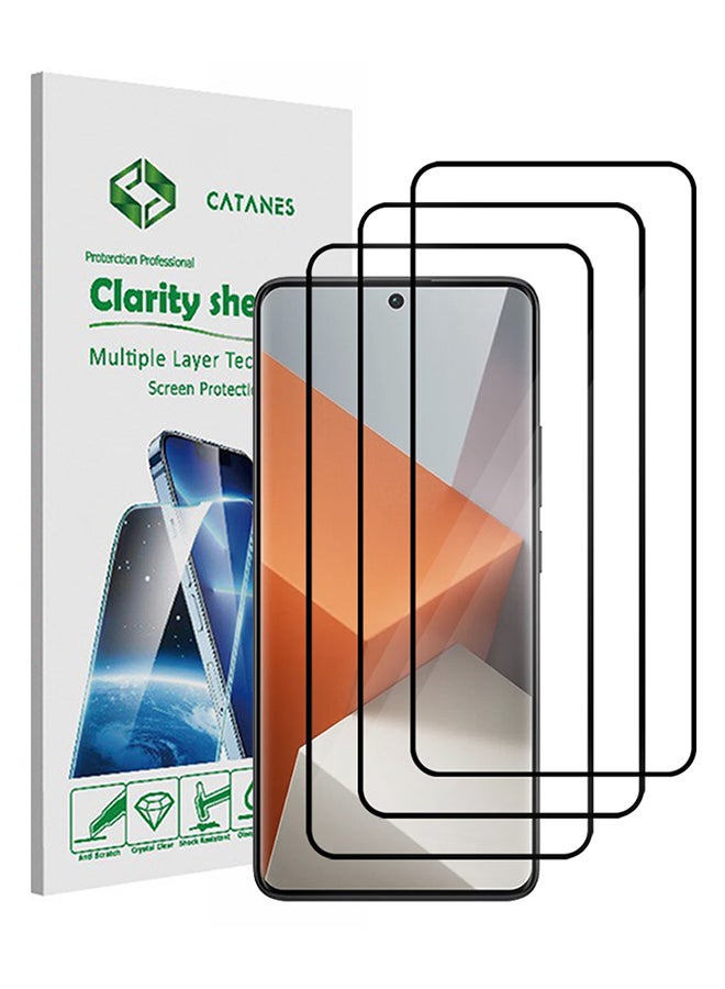CATANES 3 Pack For Xiaomi Redmi Note 13 Pro+ Screen Protector Tempered Glass with 9H Hardness Anti-Scratch Glass flim Premium HD Clarity  - Image 1
