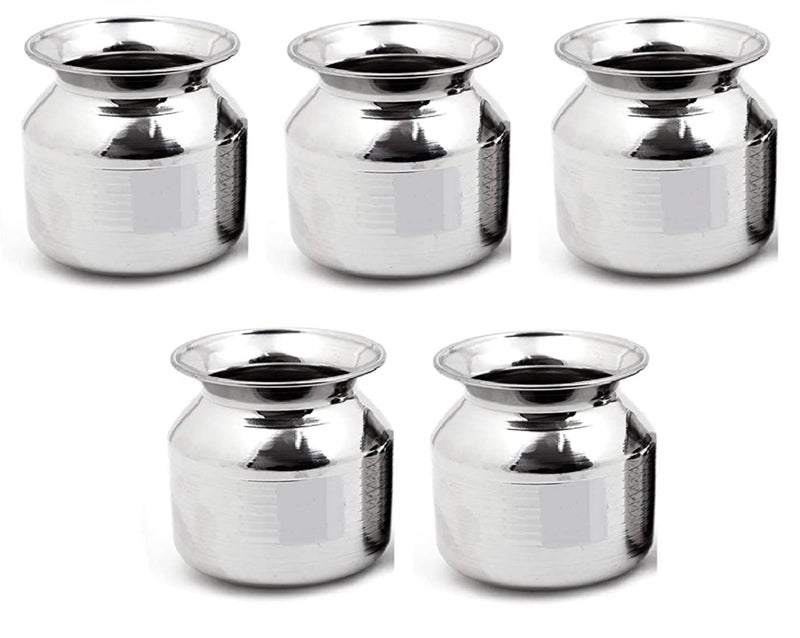 Dynore Stainless Steel Heavy Lota/Kalash/Milk Pot 1200 ml- Pack of 5 Pcs - Image 1