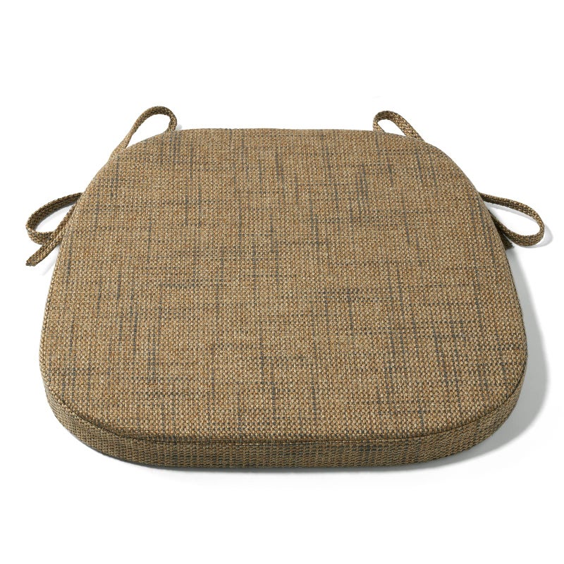 Tromlycs U Shaped Kitchen Chair Seat Cushion Pad for Dining Room Chairs with Ties 15x16 inches Burlap Linen