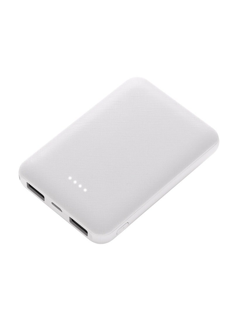 20000mah Large Capacity Power Bank Ultra-thin Anti Slip Design Portable Power Bank (White)  - Image 1