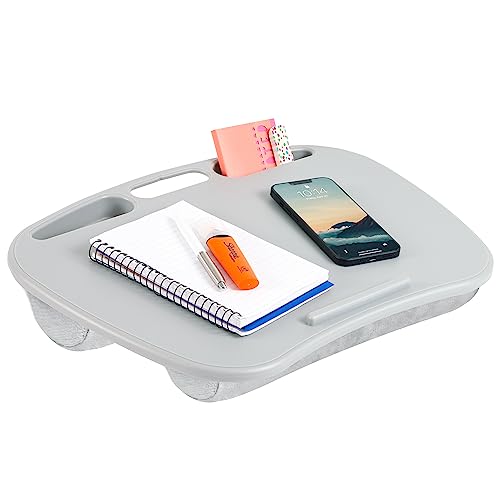 LAPGEAR MyDesk Lap Desk with Device Ledge and Phone Holder - Cool Gray - Fits up to 15.6 Inch Laptops - Style No. 44435 - Image 1