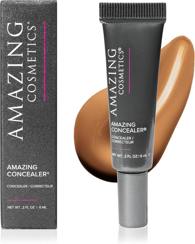 AmazingCosmetics Amazing Concealer - Full Coverage Long Wear Concealer for Dark Circles, Blemishes, and Spots - Deep Golden - 0.2 oz - Image 1