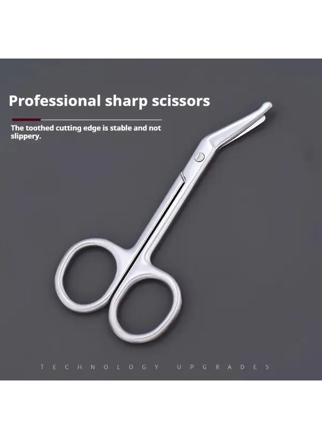 Heavy Duty Medical Bandage Scissors 11cm Professional Multipurpose Silver - Image 4