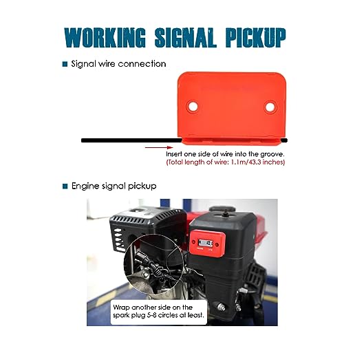 Runleader Digital LCD Maintenance Hour Meter for Small Engine,Waterproof Design,Applicable to Gas Engine Powered Lawn Mower Generator Compressor Motorcycle ATV Outboard Motor Chainsaw etc. - Image 5