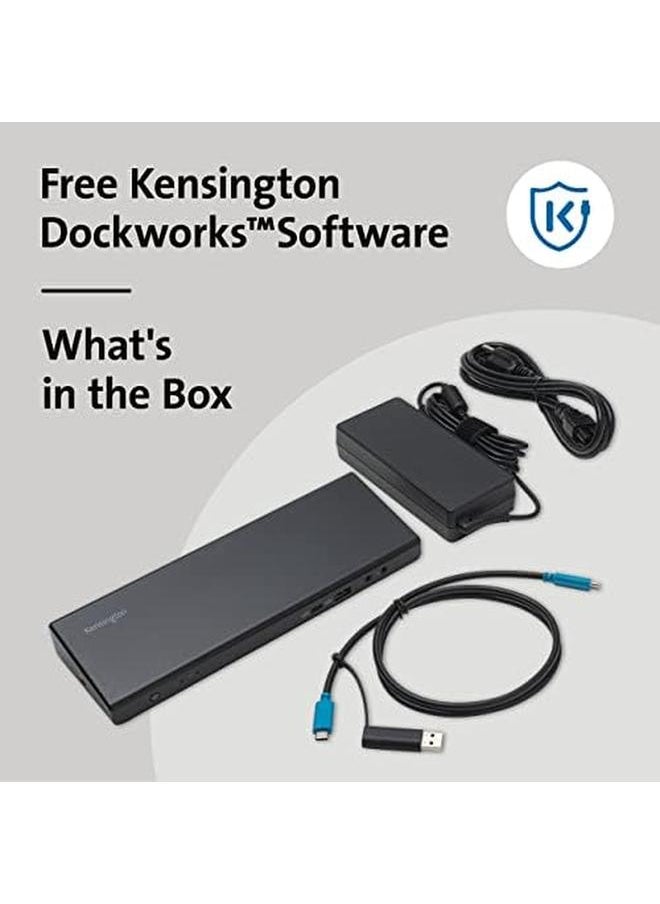 Sd4750P Usb C Docking Station For Windows Macbook Surface And Chromebooks – Dual 4K Video 85W Pd K39105Na