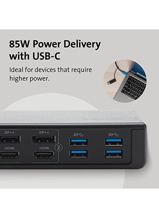 Sd4750P Usb C Docking Station For Windows Macbook Surface And Chromebooks – Dual 4K Video 85W Pd K39105Na