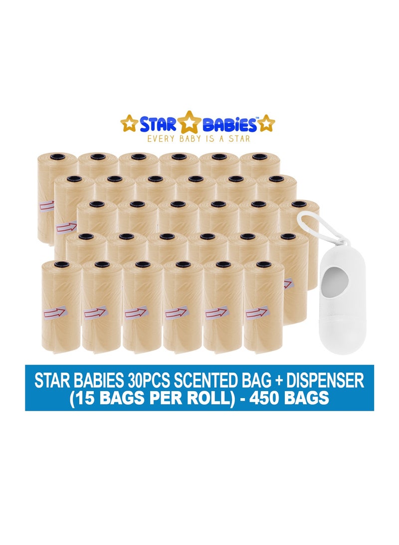 STAR BABiES Star Babies Scented Bag-Pack of 30/450bags with Dispenser - Ivory  - Image 2