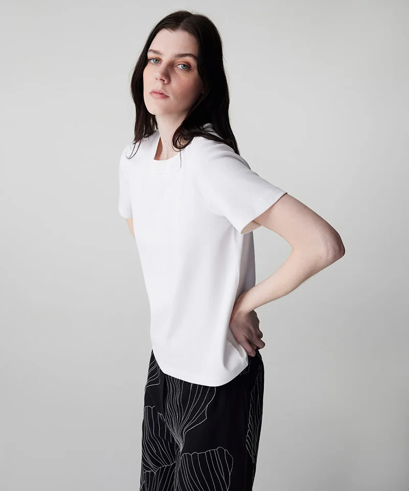 Ipekyol Contrast Collar Color-Block T-Shirt