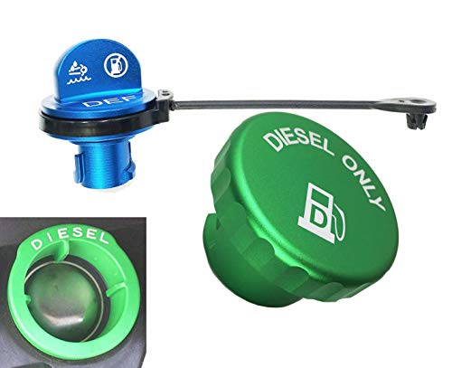 DOCA DIESEL Only for 2019-2025 Dodge Ram green diesel fuel cap. And DEF Cap. The aluminum fuel tank cap is magnetic - Image 1