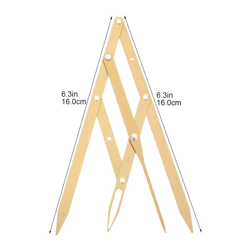 Outanaya Sliding Stainless Steel Eyebrow Ruler Golden Ratio Measuring Tool for Precise Eyebrow Positioning and Drawing for Microblading and Makeup Artists - Image 2