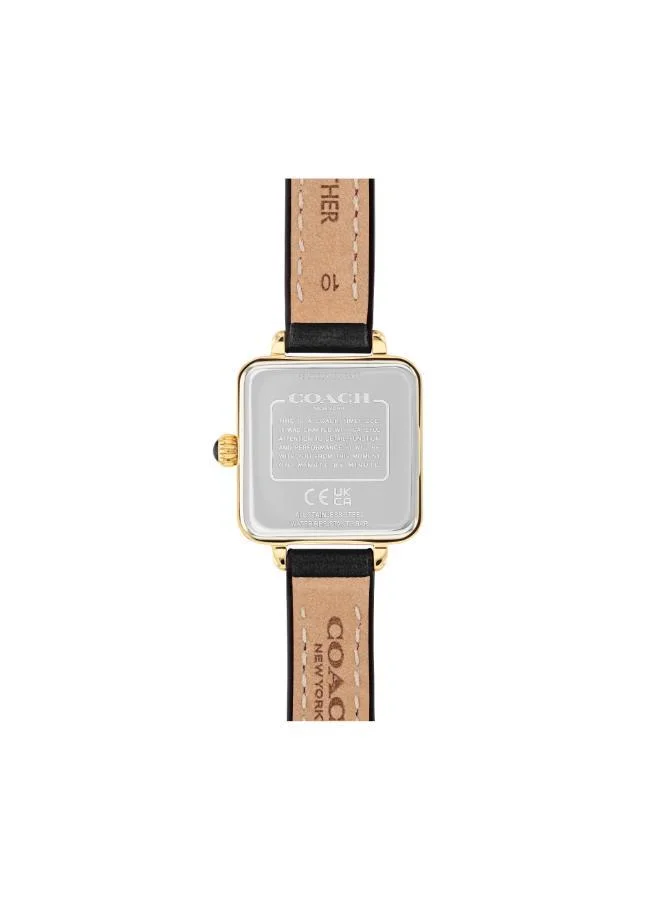 COACH Coach Two Hand Quartz Movement Watch for Women CASS Collection with Black Leather Strap - 14504225