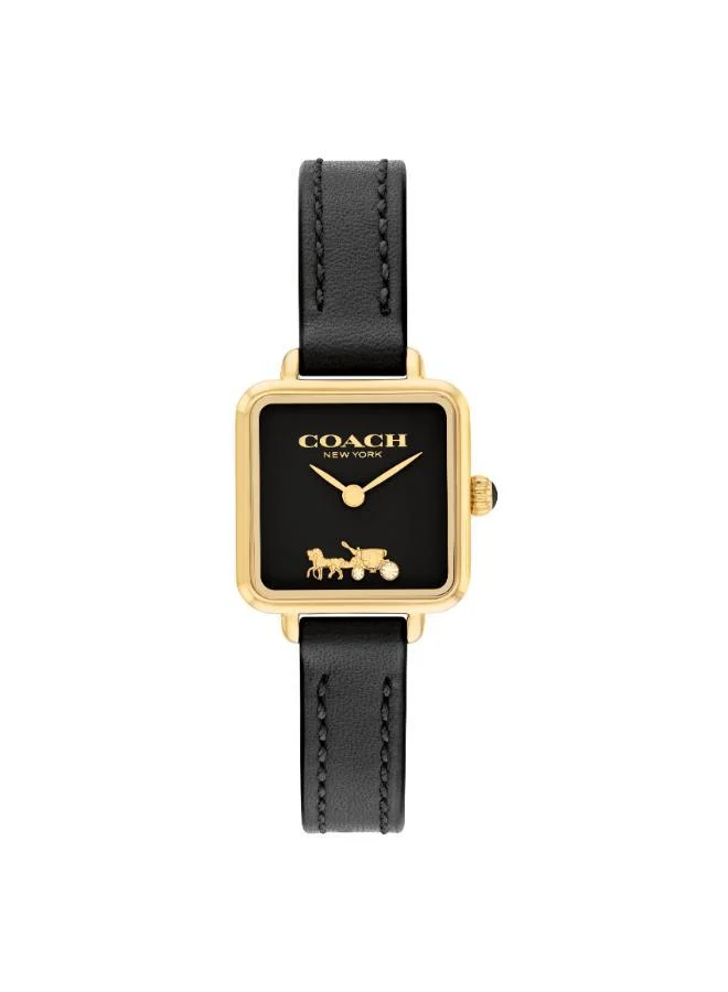 COACH Coach Two Hand Quartz Movement Watch for Women CASS Collection with Black Leather Strap - 14504225