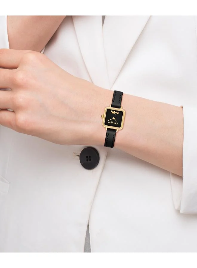 COACH Coach Two Hand Quartz Movement Watch for Women CASS Collection with Black Leather Strap - 14504225