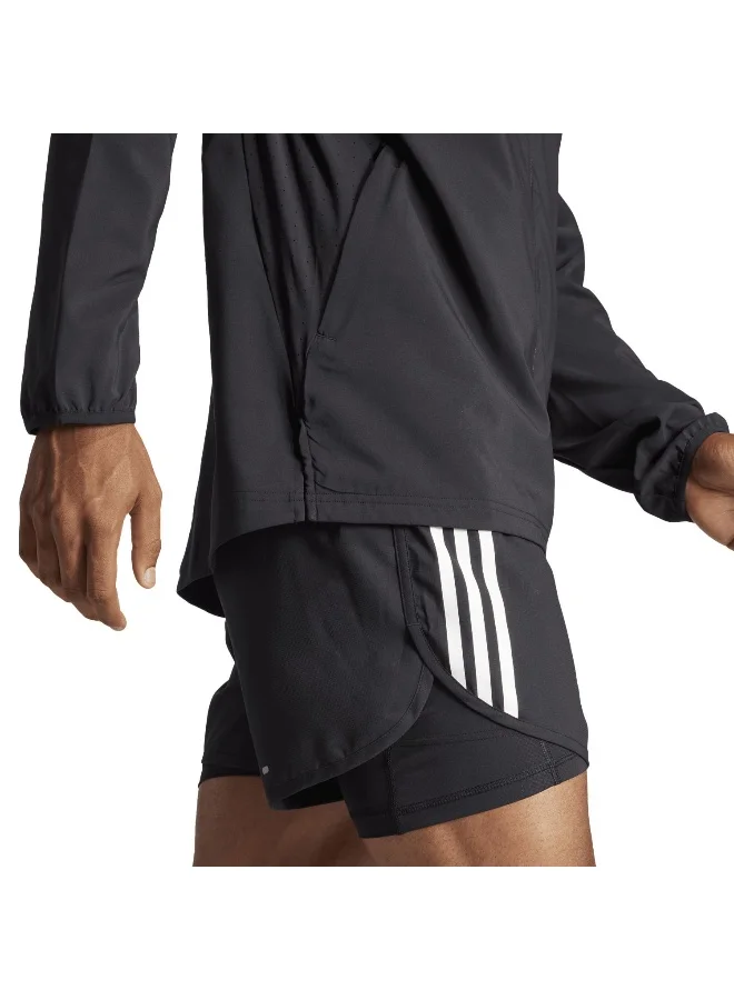 Adidas Adizero E Jckt Black Running Jackets For Men XS