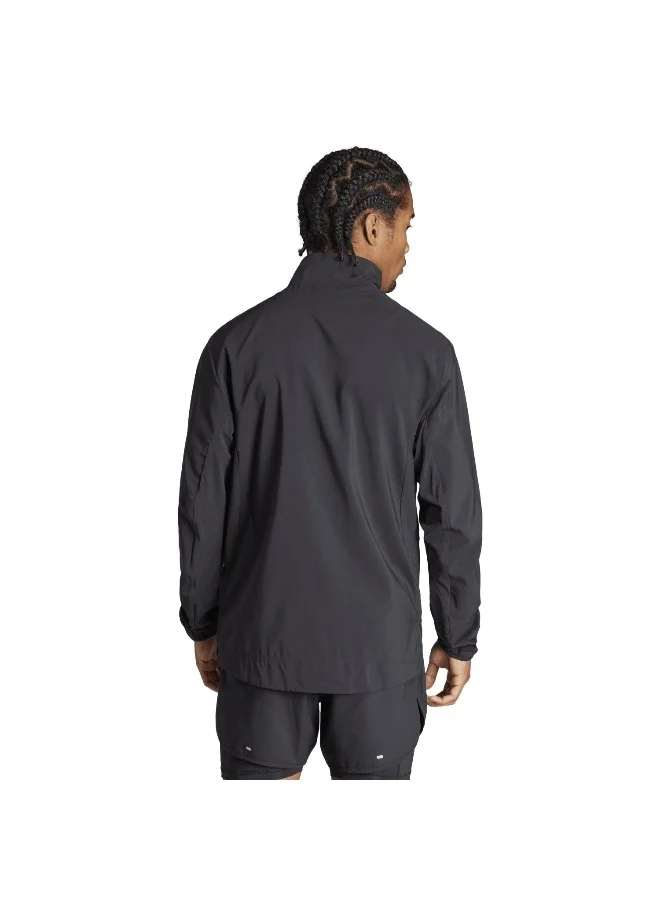 Adidas Adizero E Jckt Black Running Jackets For Men XS