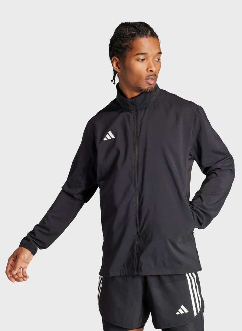 Adidas Adizero E Jckt Black Running Jackets For Men XS