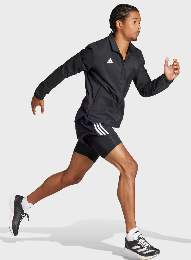 Adidas Adizero E Jckt Black Running Jackets For Men XS