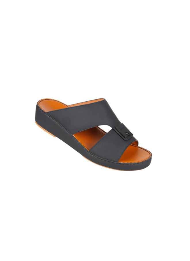 barjeel uno 008-3730 Barjeel Uno Men Arabic Sandals BS 23 Black  - Image 2
