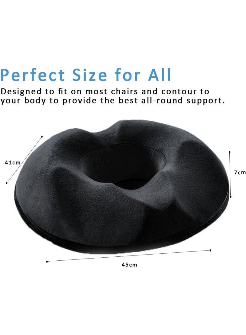Topyich Memory Foam Donut Seat Cushion, Non-Slip Coccyx Pain Relief Cushion for Office, Car, Home & Wheelchair - Image 2