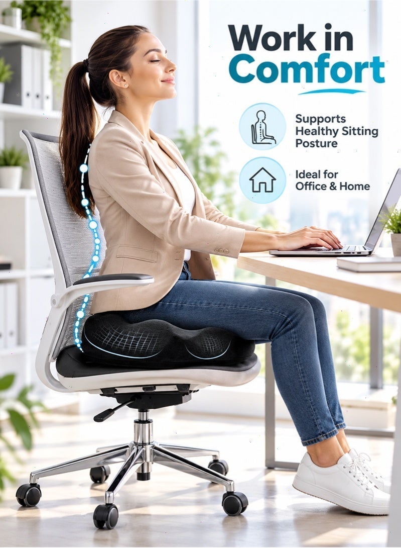 Topyich Memory Foam Donut Seat Cushion, Non-Slip Coccyx Pain Relief Cushion for Office, Car, Home & Wheelchair - Image 5