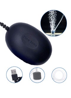جمورو مضخة هواء لحوض السمك بمنفذ USB مع حجر واحد أبيض  - Image 1