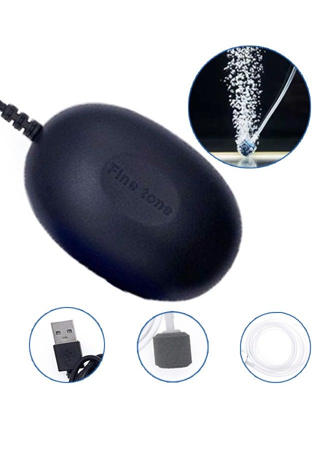 Aquarium Usb Air Pump With Single Stone White