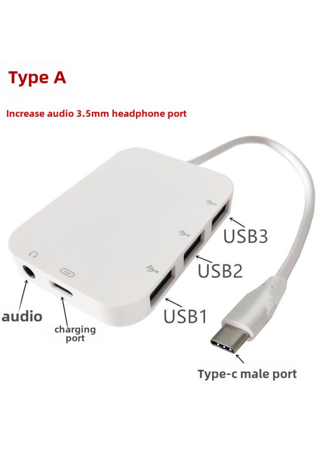 أكينو محطة إرساء Type-C متعددة الوظائف بخمسة منافذ  
محول USB 3.0 متعدد المنافذ  
موزع USB مع منفذ سماعة رأس 3.5 مم - Image 2