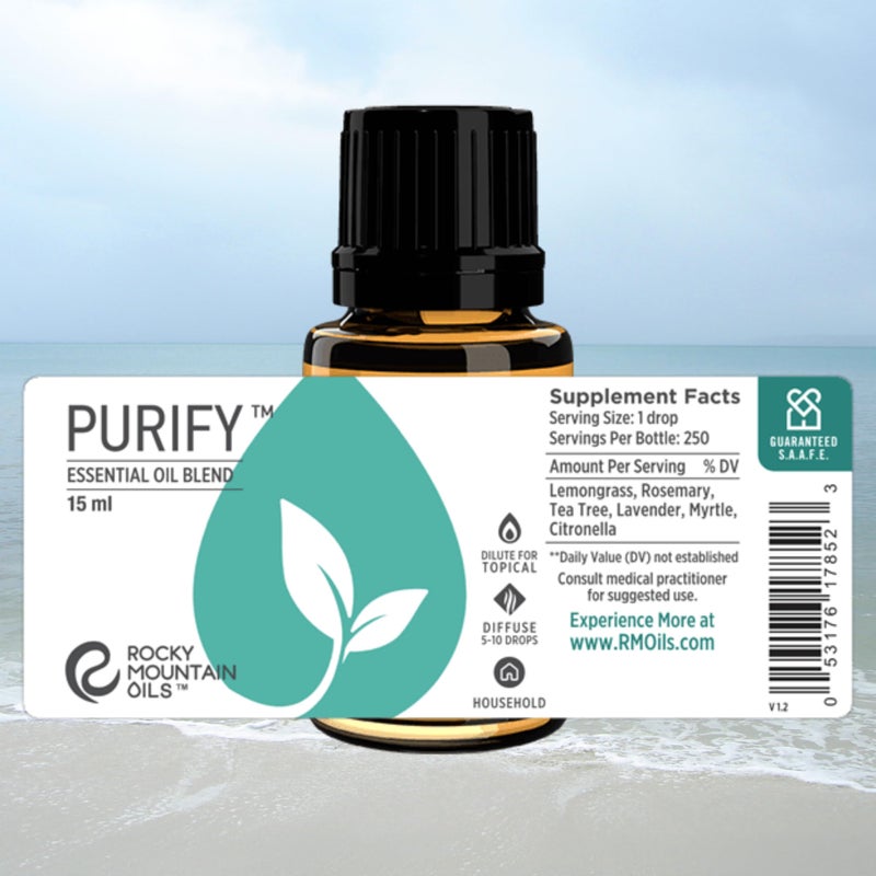 Rocky Mountain Oils Purify Essential Oil Blend 15ml - Organic, Diffuser Oil, Frankincense, Sage Oil Pure Essential Oils for Diffuser and Aromatherapy, Perfect for Hotel, Spa, Diffuser Oil - Image 3