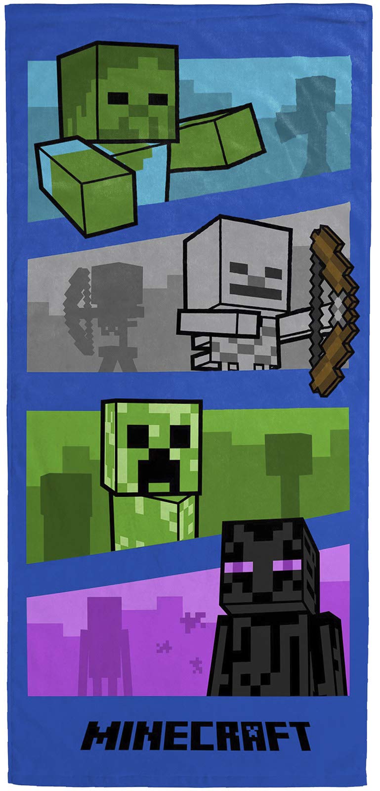 Jay Franco Minecraft Adventure is an Attitude Gamer BathPoolBeach Towel Super Soft Absorbent Fade Resistant Cotton Towel Measures 28 x 58 inches Official Minecraft Product