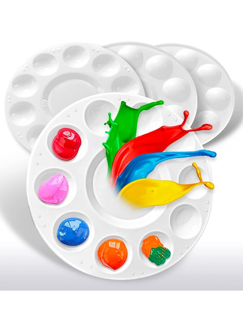 Paint Tray Palettes 4PCS, Paint Pallet With 10 Wells, Paint Holder, Painting Palette, Plastic Palette, Paint Tray Pallets for Kids to Painting, DIY Craft Class and Have a Painting Party - Image 1