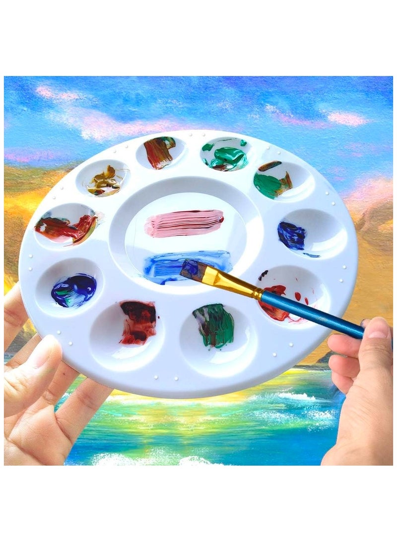 Paint Tray Palettes 4PCS, Paint Pallet With 10 Wells, Paint Holder, Painting Palette, Plastic Palette, Paint Tray Pallets for Kids to Painting, DIY Craft Class and Have a Painting Party - Image 3