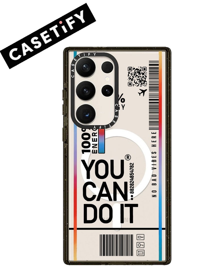 Casetify - For Samsung Galaxy S23 Ultra Magnetic Phone Case Air Tickets Pattern Cover - Image 1