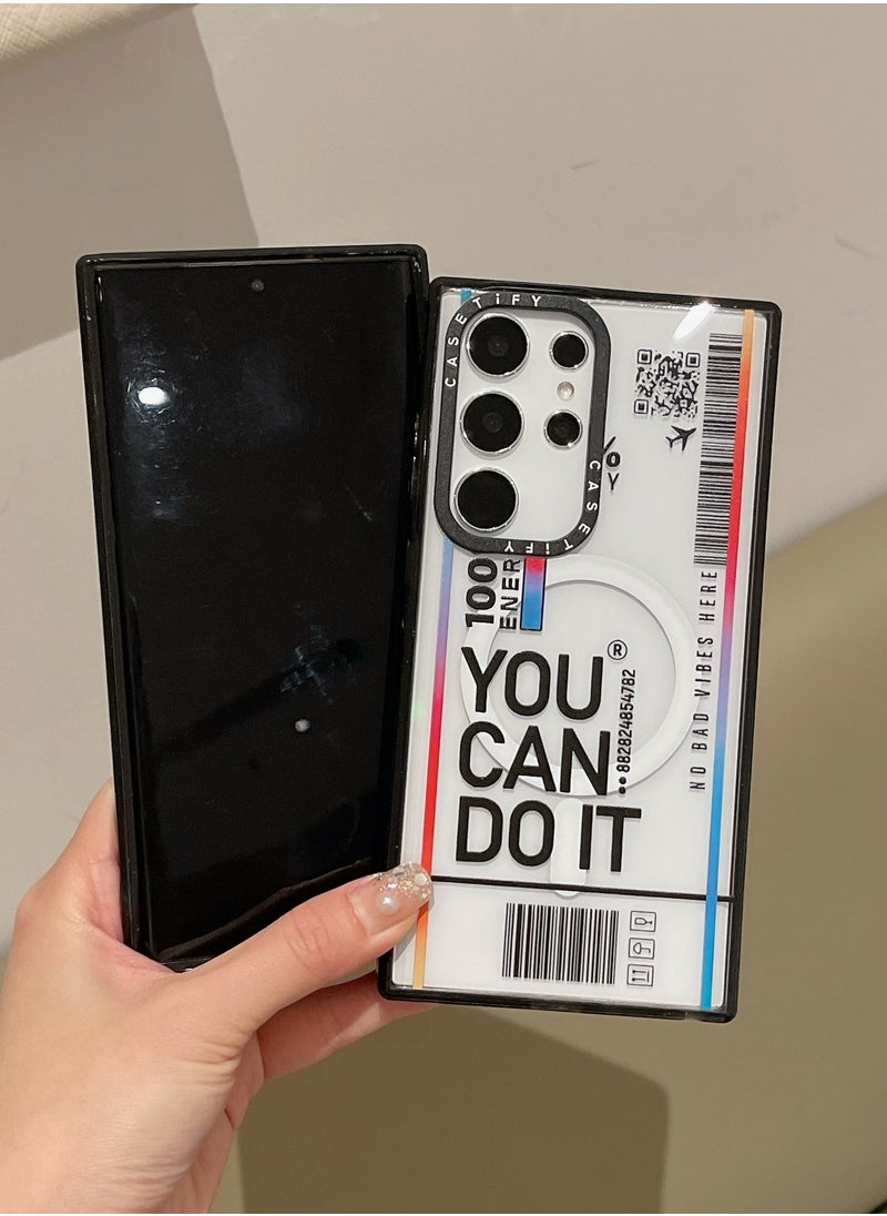 Casetify - For Samsung Galaxy S23 Ultra Magnetic Phone Case Air Tickets Pattern Cover - Image 1