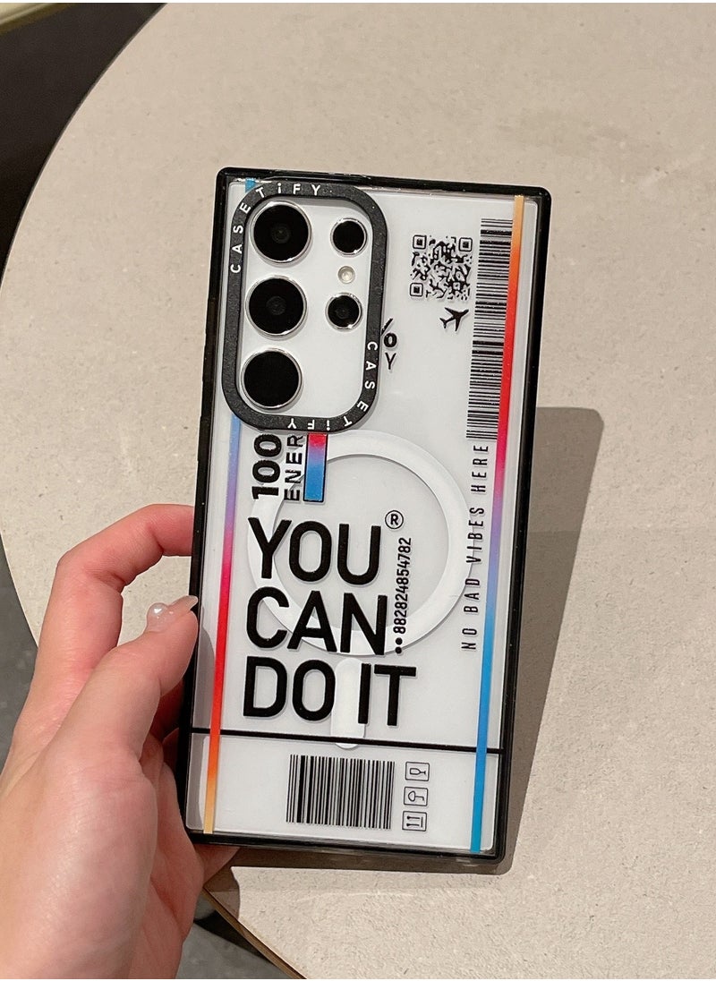 Casetify - For Samsung Galaxy S23 Ultra Magnetic Phone Case Air Tickets Pattern Cover - Image 1