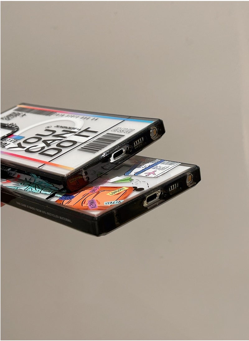 Casetify - For Samsung Galaxy S23 Ultra Magnetic Phone Case Air Tickets Pattern Cover - Image 1