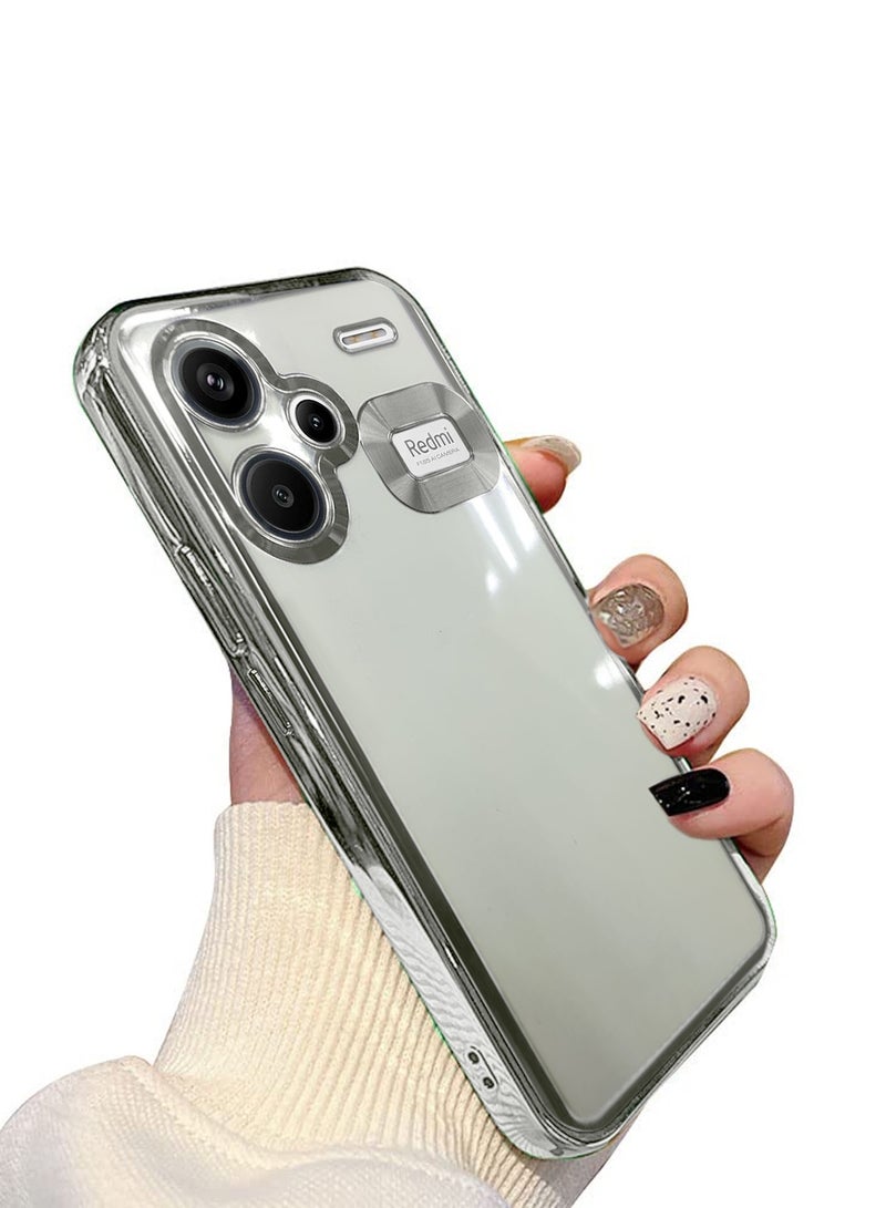 دبليو تيك غطاء حماية هجين من البولي كربونات الفاخر مضاد للصدمات لهاتف Xiaomi Redmi Note 13 Pro+ 5G 2023 / Xiaomi Redmi Note 13 Pro Plus 5G 2023 شفاف/فضي - Image 2