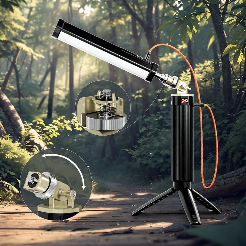 مقبض بطارية مصباح تعويض للتصوير ZGCINE ZG-H90Pro قابل للدوران بزاوية 180° مدخل ومخرج USB-C و D-Tap متوافق مع مصابيح Aputure amaran 60ds 60xs و Zhiyun Molus X100 - Image 2