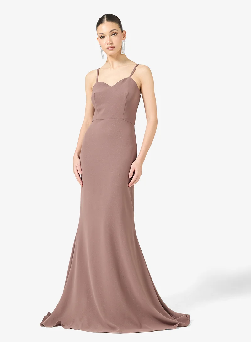 Namshi x  Embellished Sleeve Sweetheart Neckline A Line Dress for Women | Best Price UAE