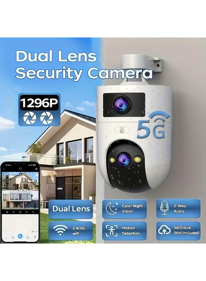 Dual Lens 360 Panoramic Camera 1296P HD Remote Monitoring Auto Tracking IP66 Waterproof - Image 2